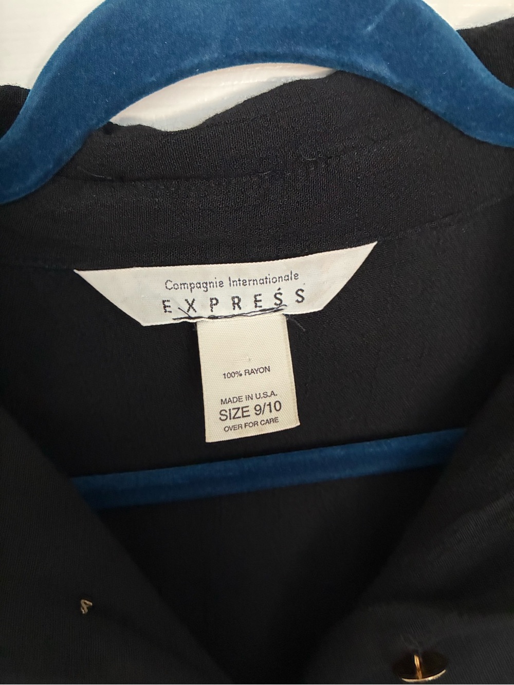 Express Black Collared Button-Front Maxi Dress - Picture 2 of 4